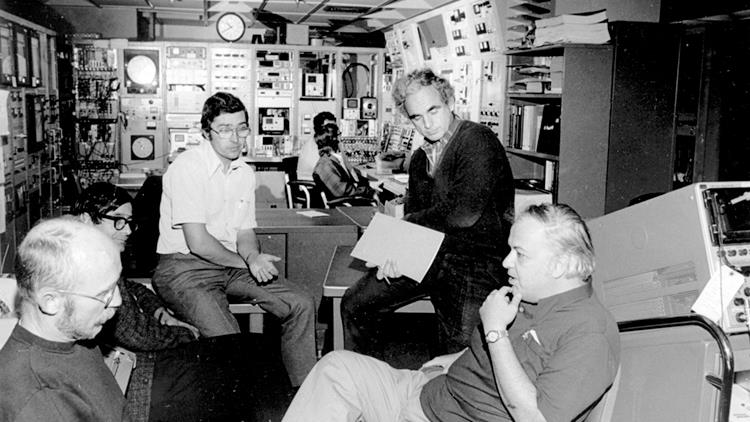 Burt Richter in SLAC Control Room