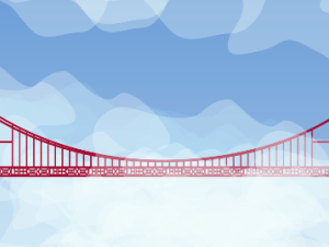 graphical drawing of Golden Gate bridge
