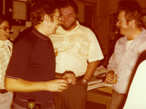 physicists celebrating in SLAC control room